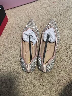 Embellished Pink Pearl Ballet Flats